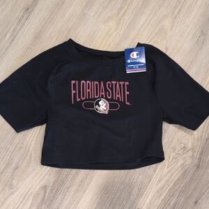 Champion Kids Black Florida State Tee Cropped